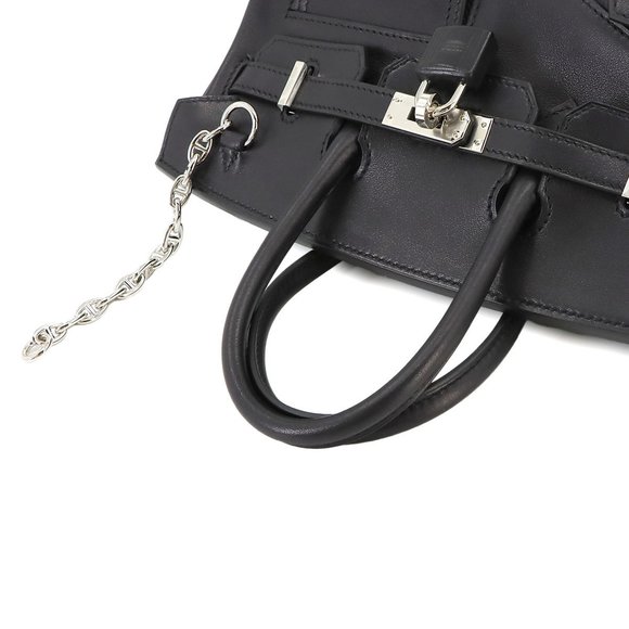 Hermes Birkin 25 Rock Hand Bag Volupt Black B Stamp Silver Hardware - Picture 5 of 10